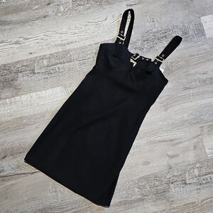 ASOS Black Mini Dress with Buckle Straps